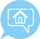 Huis in bubbel icoon